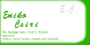 eniko csiri business card
